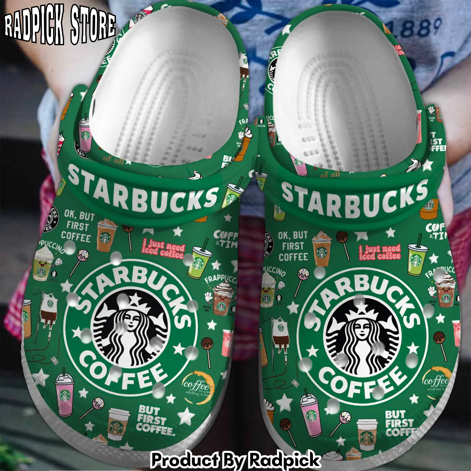 Radpick starbucks drink clogs shoes comfortable for men women rp6521171